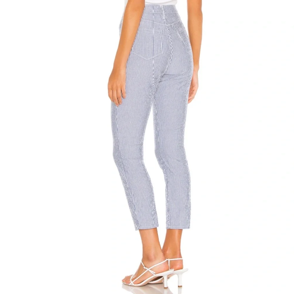 L'AGENCE Blue and White Striped Pants - Picture 4 of 11